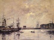 Eugene Boudin The Port of Le Havre(Dock of La Barre) china oil painting artist